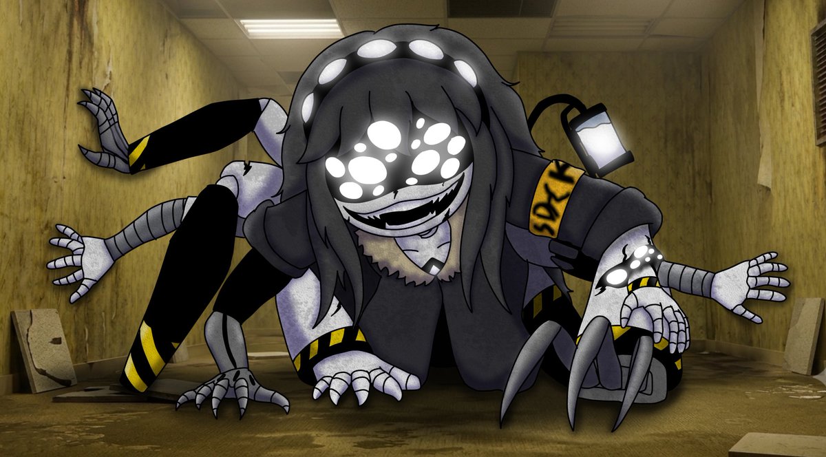 ChibipieKagane's tweet photo. Still Life C-K in the Backrooms

I wanted to make a giant monster type of C-K that has a mix of DD, Worker, and hints of her Mama, Hospit’s parts. She crawls around because of her multiple limbs and size, definitely different from the normal C-K

#murderdrones #murderdroneoc https://t.co/433tS6mfim