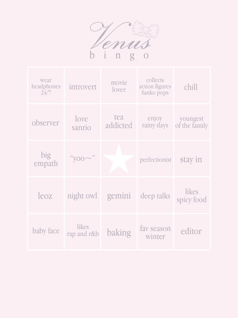 ITBOYLEO's tweet photo. here’s my bingo ♡ https://t.co/cSMekQ3EC0