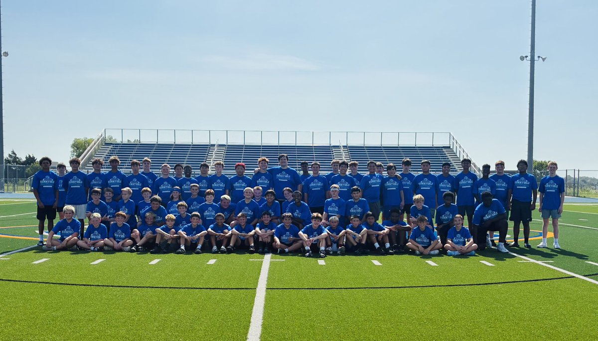 FootballSvale's tweet photo. The future is here.

Our 9th &amp; Middle School Football Camp officially came to a close yesterday. We couldn’t be more excited about what’s ahead. 

Thank you to every player, coach, and family who helped make this week.

Freshmen report for their first official practice on Monday. https://t.co/3Dy3URyS5m