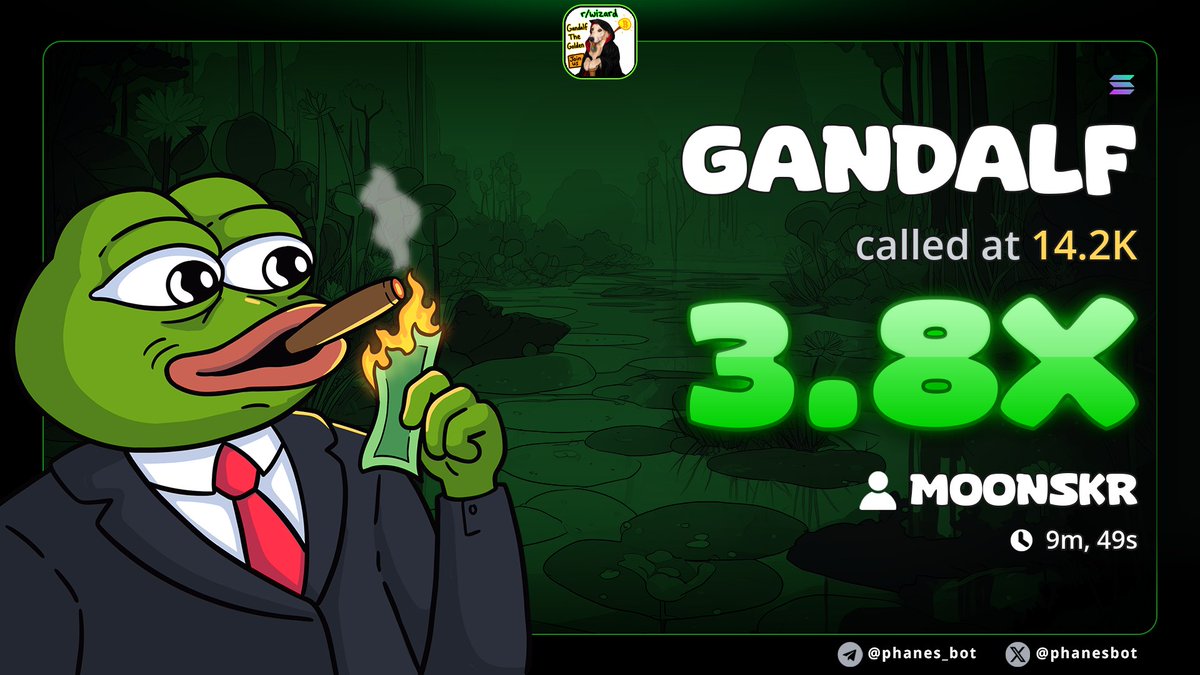 Moonskrr_1's tweet photo. 3X up from my early entry $GANDALF 🕊 
Calls are posted earlier on tg...... https://t.co/mHOHNGdROo