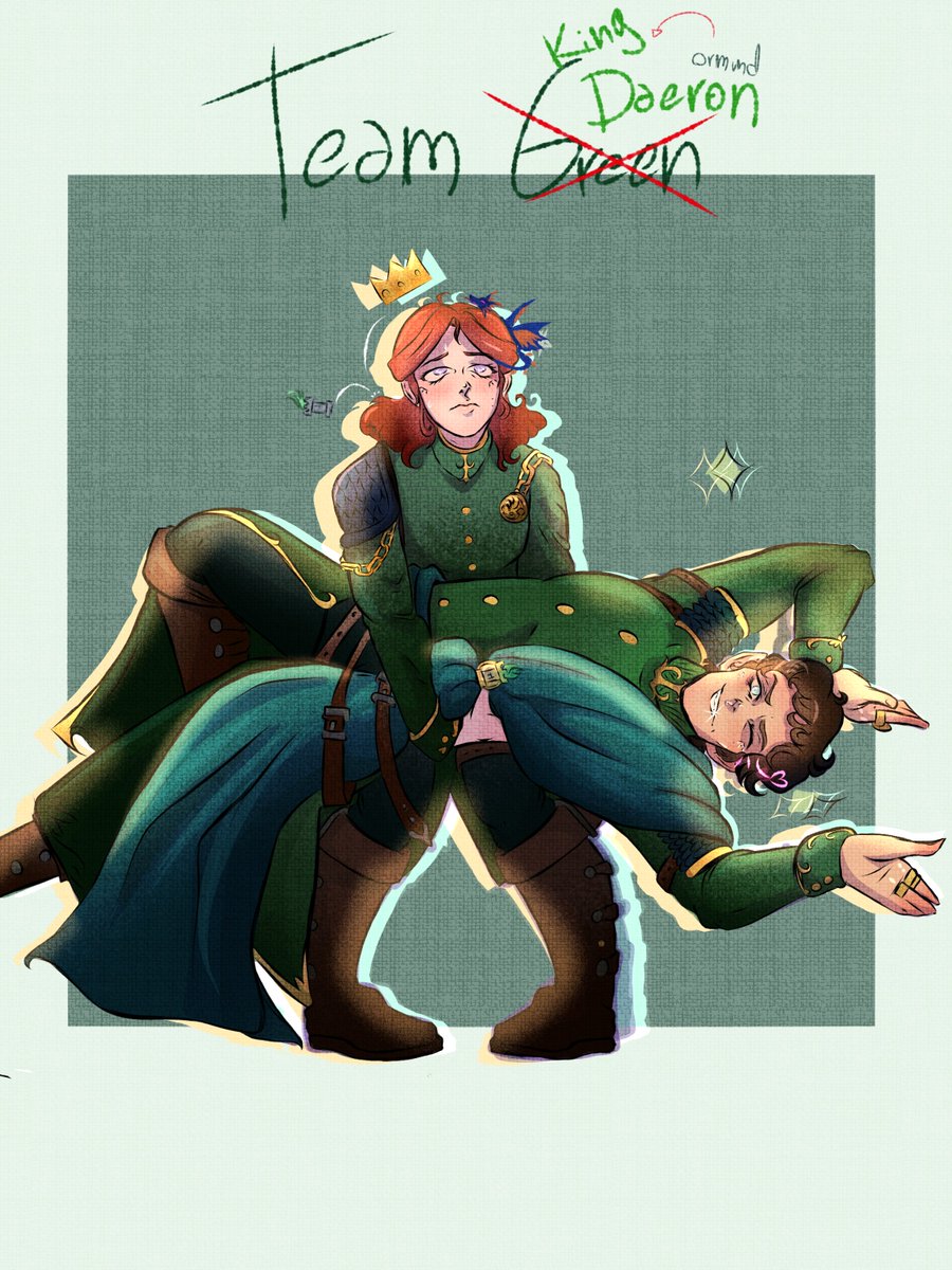 yamat0_art's tweet photo. My good boy with his wonderful daddy who has anger issues 

#daerontargaryen #ormundHightower #asoiaf #Hotd #Fanart https://t.co/mnxm3lYk68