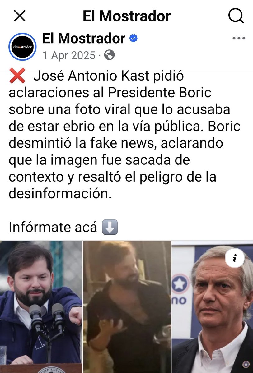 AngelCM44's tweet photo. @chvnoticias Kast compartio un fake video del Presidente Boric acusando de que estaba borracho,lo llamo drogadicto etc y uds jamas se escandalizaron https://t.co/LaDU9DIndA