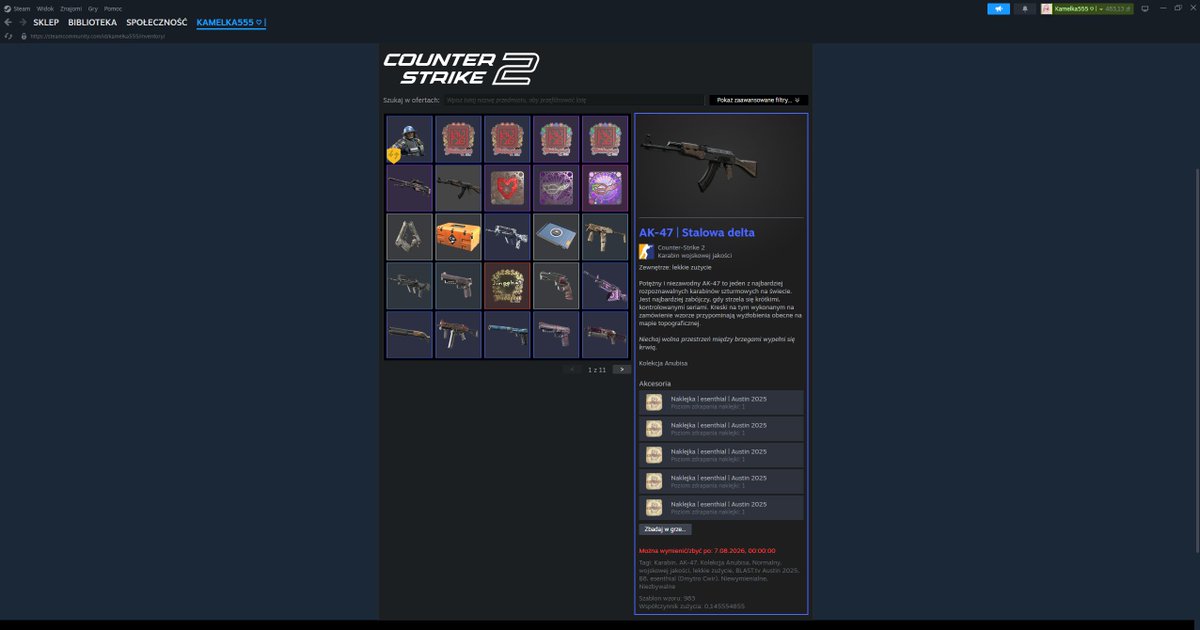 Kamelka555's tweet photo. My second craft on Ak-47 | Steel Delta for craft contest 😄
@hellcase https://t.co/TFKM9Wjj2J