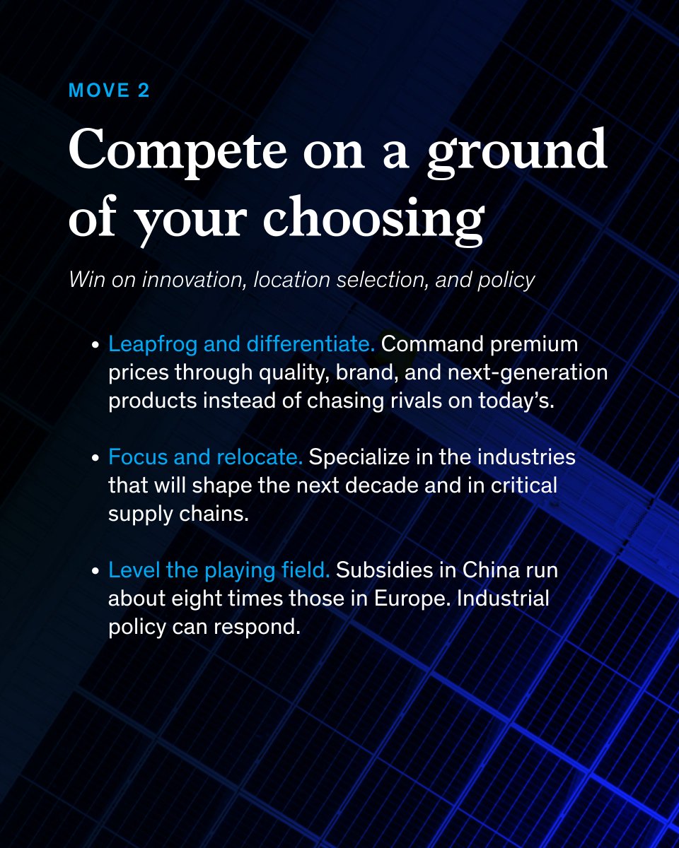 McKinsey_MGI's tweet photo. Closing the competitiveness gap with China takes two moves: cut the cost disadvantage, then compete where you can win.

Explore the forces reshaping global investment ➡️ https://t.co/vYev1xXUIu https://t.co/TvIM9TucEb