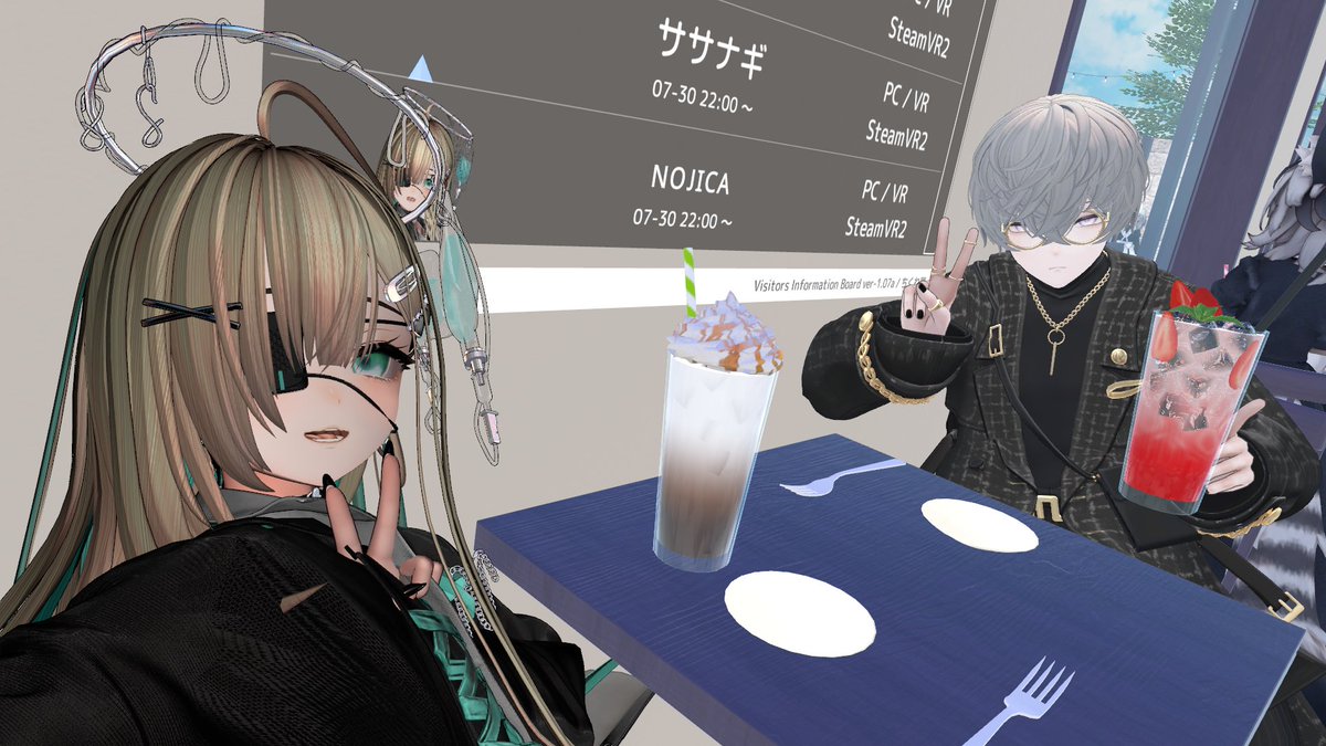 NOJICA_VRChat's tweet photo. #VRChat / #ナデミル / #Milltina3D

昨晩はフレンドと『ナデラテ・ミルティナーデ』に行きました～🙌

1年以上ぶりのイベント参加なので緊張してましたが、
居心地良い空間で、フレンドやキャストさんとお話してたらあっという間に時間が過ぎてました！

楽しかったのでまた行きたい👀✨ https://t.co/mmDtAPKvGd