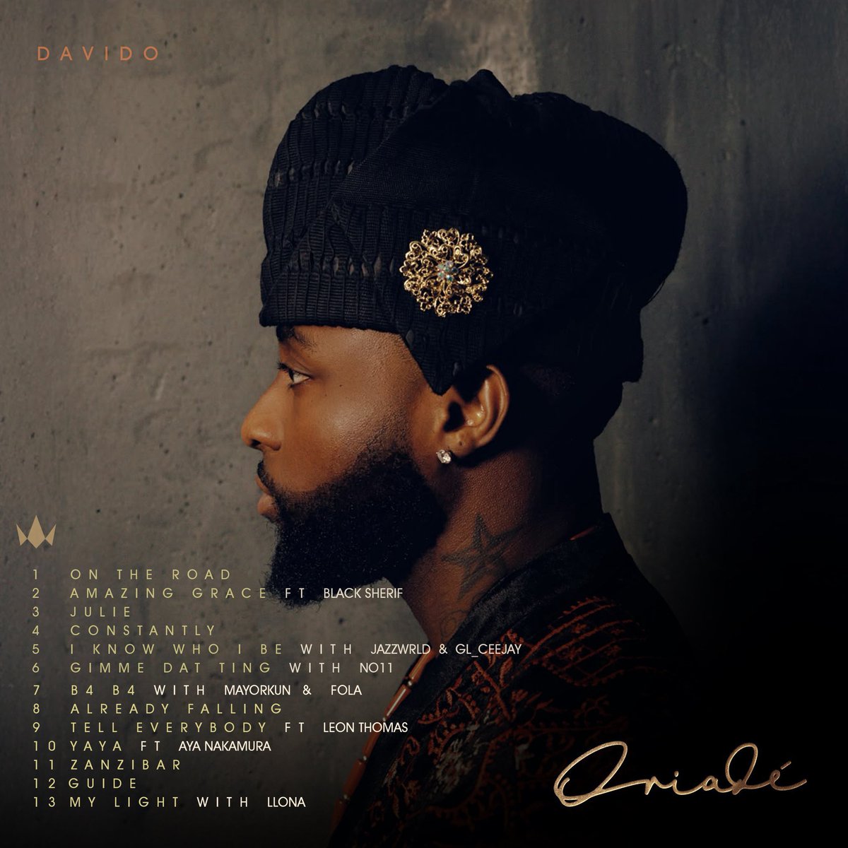 thedebuthub's tweet photo. 🚨 OUT NOW 🚨

👤 DAVIDO
💽 ORIADÉ

▫️6TH STUDIO ALBUM▫️

FEATURES:

▫️AYA NAKAMURA 🇫🇷🇲🇱
▫️LEON THOMAS 🇺🇸
▫️BLACK SHERIF 🇬🇭
▫️FOLA 🇳🇬
▫️MAYORKUN 🇳🇬
▫️LLONA 🇳🇬
▫️NO11
▫️JAZZWRLD 🇱🇸
▫️GL_CEEJAY 🇿🇦 https://t.co/GOmUxnXTb9