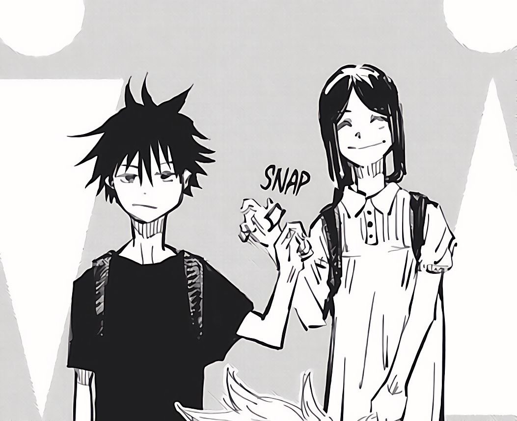 kkubluu's tweet photo. As much as i LOVE dadjo and his headcanons let’s not divert from canon: TSUMIKI raised herself and Megumi. Give the poor girl some credit https://t.co/HvFGcBucCJ