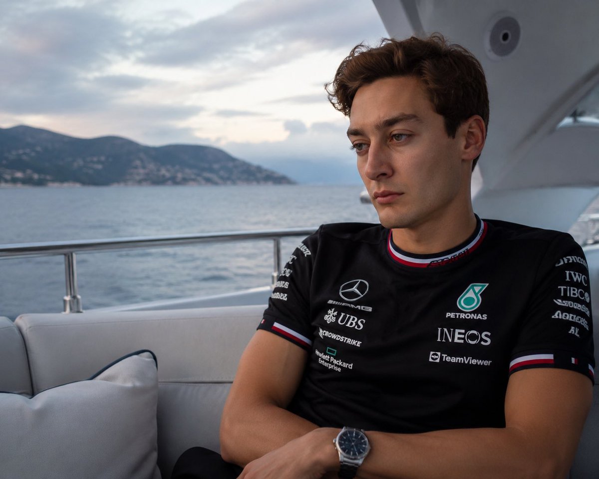terrible___t's tweet photo. @MercedesAMGTR George all alone on his yacht https://t.co/L4nkucwOvq