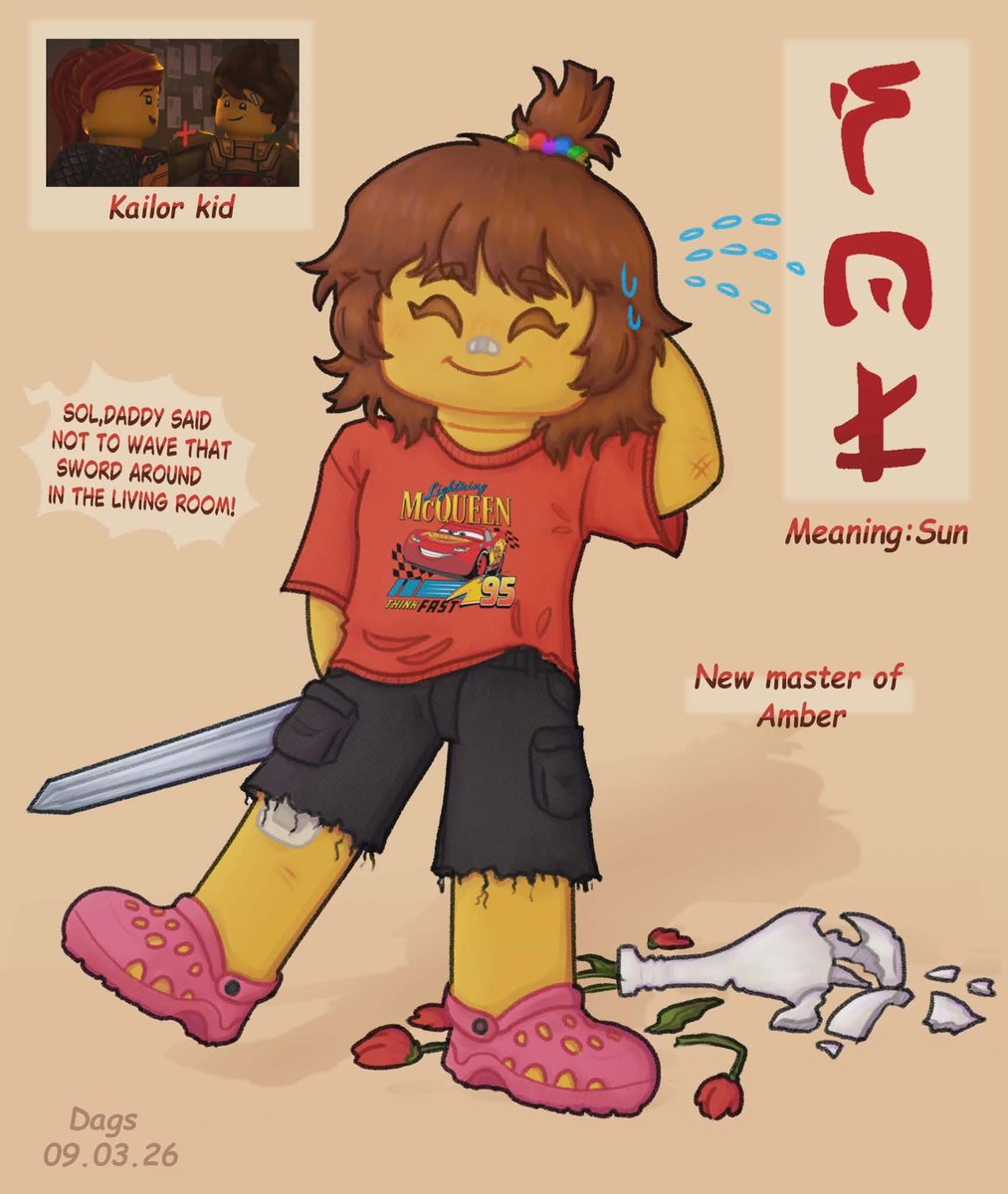 Dags51347187's tweet photo. And here are the girls
#kailor #ninjagofankids
Sol (the younger one) and Seraphine
Seraphine got the power of water and Nya's younger son got the power of fire
I find it pretty silly with these crossed genes https://t.co/RgfxWx4Req