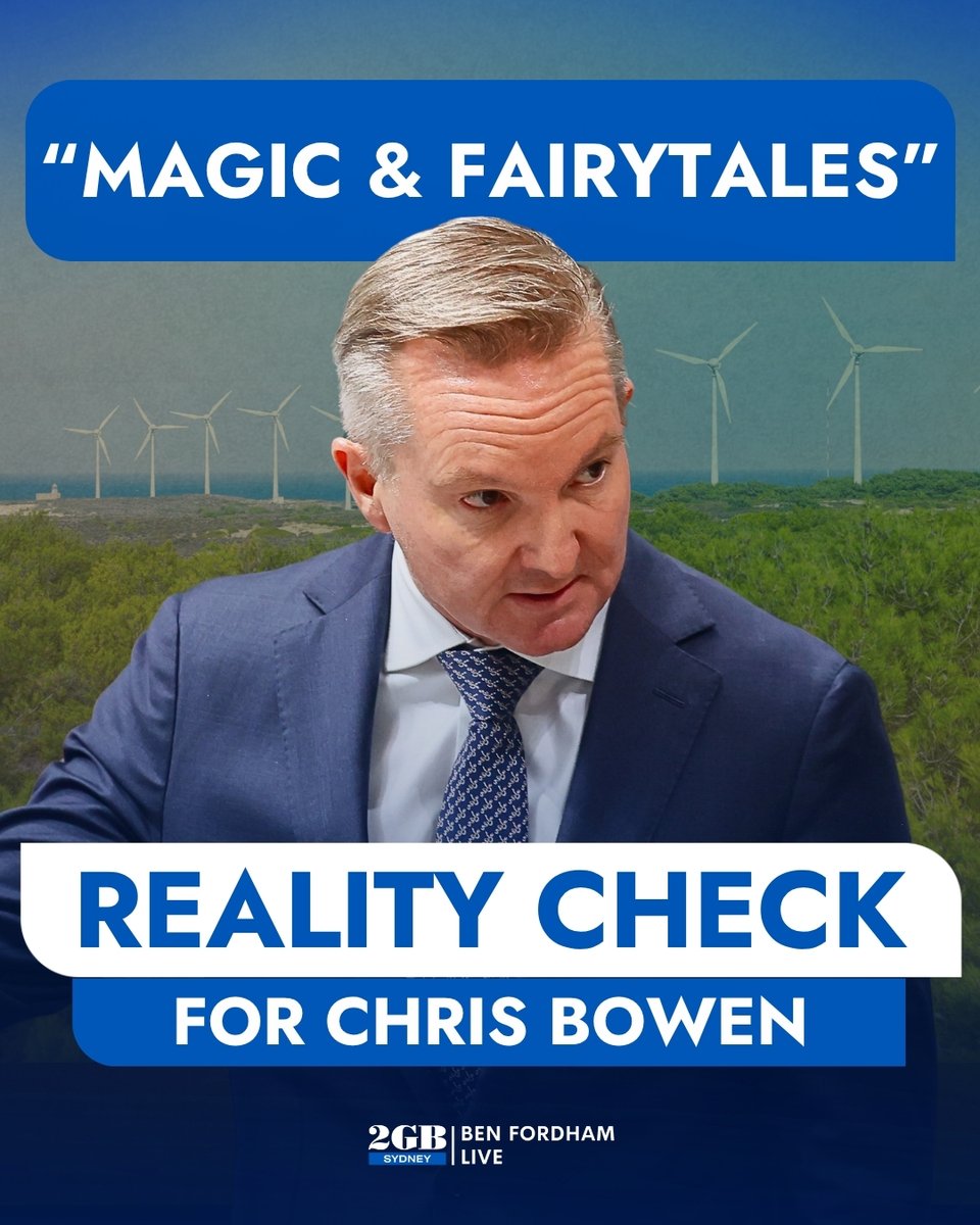 BenFordhamLive's tweet photo. Chris Bowen has been delivered a wake-up call. 

Australia’s climate target is way off the mark. 

Listen to the details HERE. 

🎧https://t.co/QdNULx6X0B🎧 https://t.co/Aek5t9oSCq