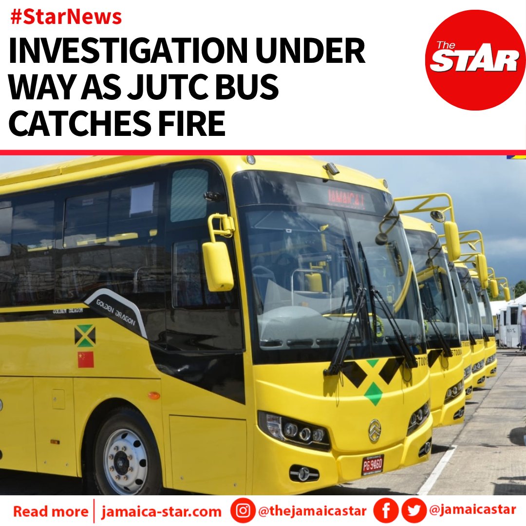 jamaicastar's tweet photo. #StarNews: The Jamaica Urban Transit Company (JUTC) says a full investigation is being conducted in collaboration with the relevant authorities and its technical team, after one of its buses caught fire yesterday.

READ MORE: https://t.co/8BwDgJrGoA https://t.co/aR4b5nHacl