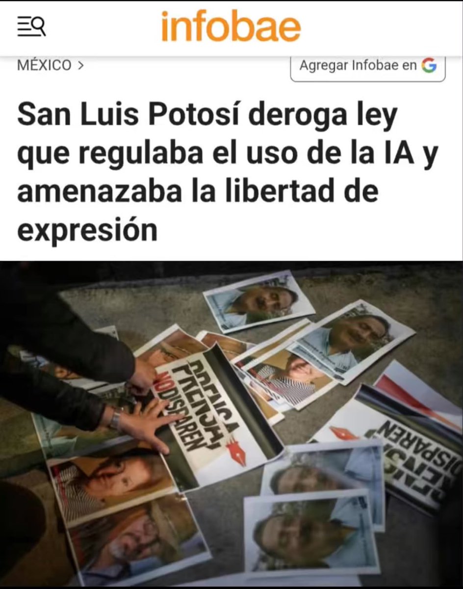 VeroRdzSLP's tweet photo. La creación de una ley siempre debe escuchar todas las voces y nunca vulnerar la libertad de expresión. Es lo que protege nuestra Constitución. 

Un gran acierto la derogación de la llamada "ley IA" en San Luis Potosí. ⚖️ https://t.co/Co54kji8xg