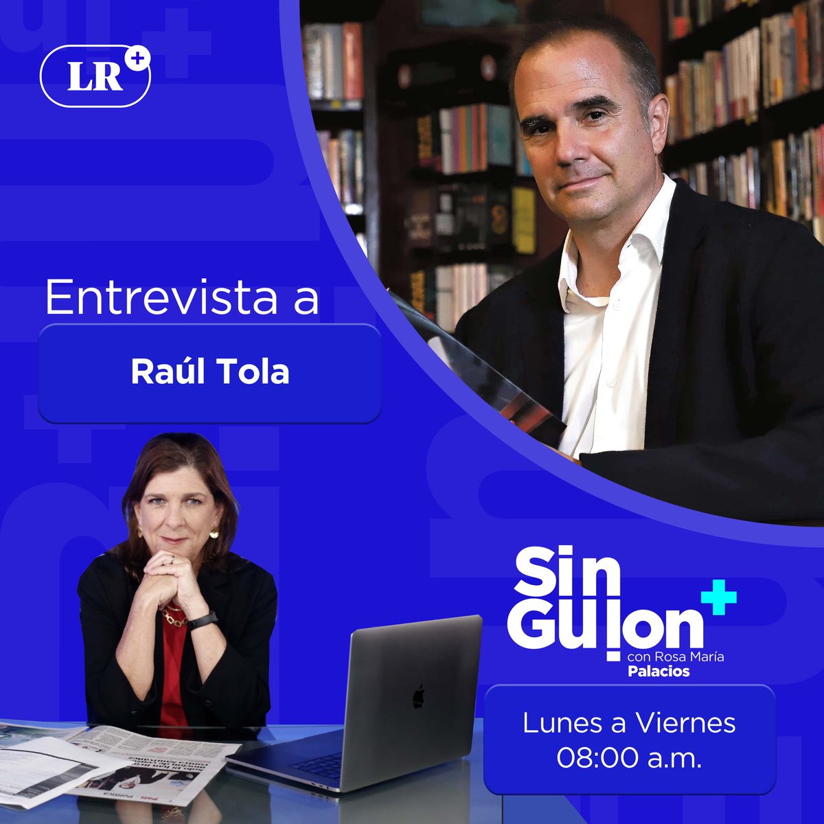 larepublica_pe's tweet photo. Mañana a las 8:00 a.m. en #SinGuion | @rmapalacios  entrevista al periodista y escritor Raúl Tola [@eldiarionegro].
📺 https://t.co/FWNx62evfY https://t.co/2ZhuVPMHF2