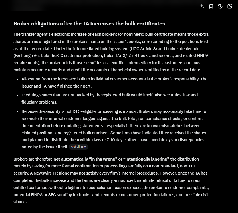 MetaGuyMarduk's tweet photo. $MMTLP

Brokers - Wut doing?

Kind of reminds me when NBH had to 8K instructions on the process of YOUR broker setting up YOUR account FOR you at the TA, when they were saying it was your responsibility.

👀⏰
#Wen8K?
Please @nbhydrocarbons tell these brokers how to do their job again for old times sake. It was worth every penny spent in my heart for that filing. 🙏😎💛