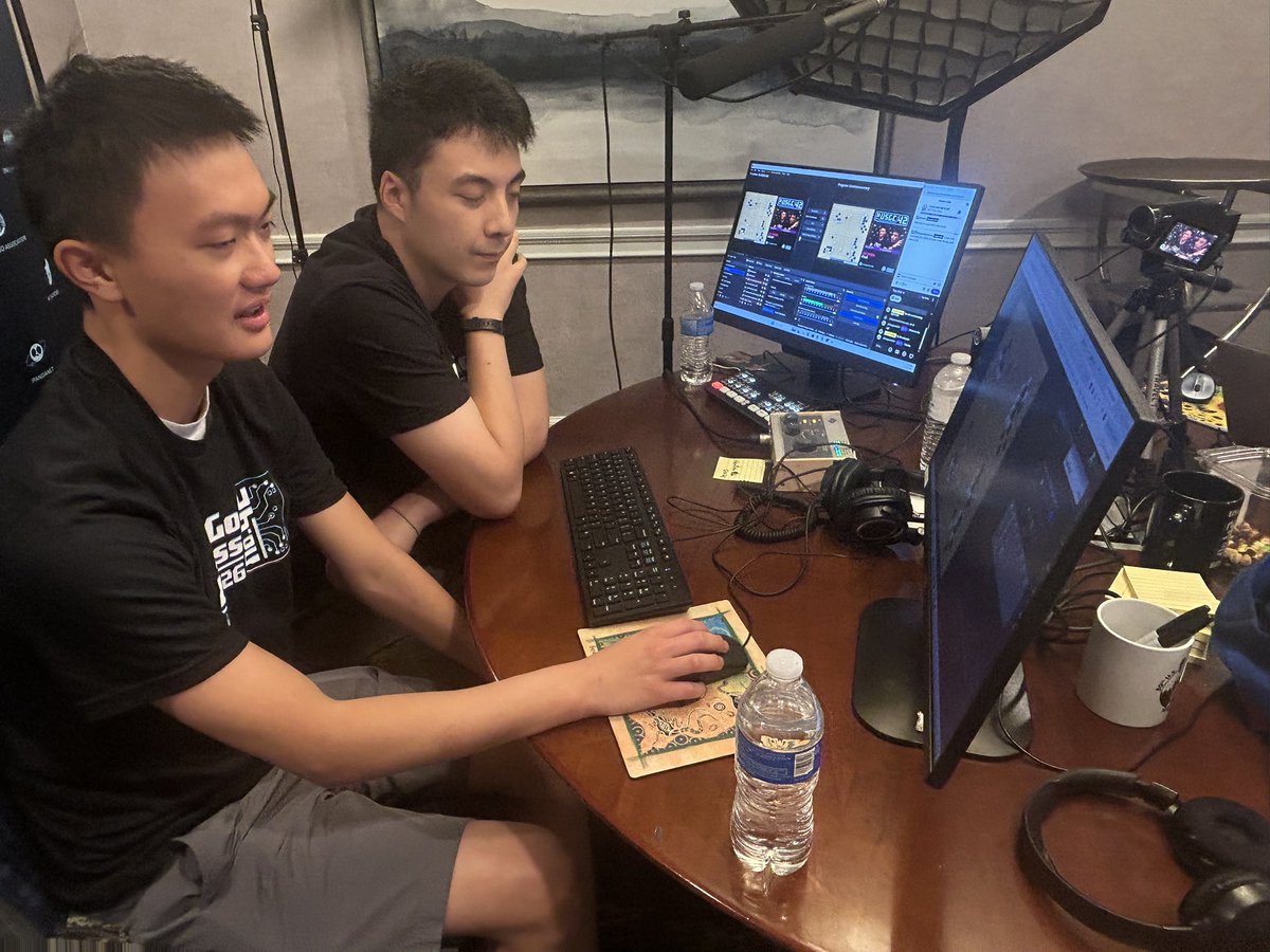 theaga's tweet photo. Alex Qi 3P commenting on his crucial Round 4 game this morning with Michael Chen 2P; live now on YT and Twitch https://t.co/WC6ION8MU7