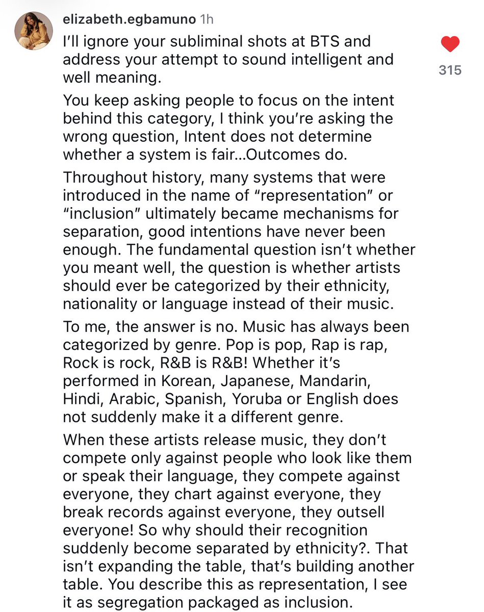 readonlyshan's tweet photo. The mistake these people always make is addressing ARMY as if we are a bunch of immature teenagers and not intelligent, eloquent women who have made it our business to study the music industry and its institutions inside out https://t.co/kIPXQuAypr
