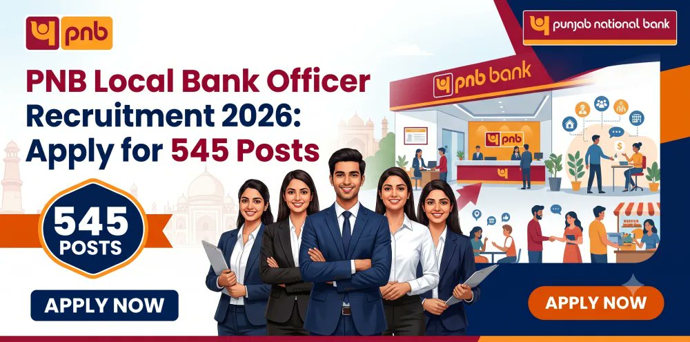 GovtTopNewss's tweet photo. Punjab National Bank (PNB) is hiring 545 Local Bank Officers (JMGS-I). 🏦

Apply here 👇 
 https://t.co/Z803giTiFM

#PNB #BankJobs #PNBRecruitment #BankingCareers #GovtJobs #SarkariNaukri #Hiring2026 #BankingProfessionals #HydrogenEnergyPennyBuzz #FewHoursToGo #VoiceForJustice https://t.co/Yms5XWIjBz