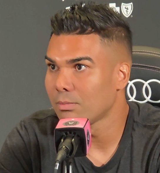 BarcaUniversal's tweet photo. ❗️ Casemiro on why he joined Inter Miami:  "I had many options, from Italy, many teams to play for..." 

"But I'm where I want to be: to be with MESSI, to make him win more titles, to make him GREATER than he is right now."

"I just want to help Leo Messi keep winning titles. He is the GOD OF FOOTBALL."