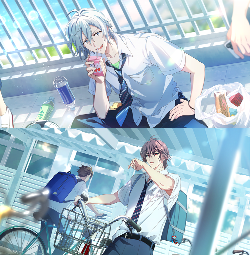 iD7Mng_Ogami's tweet photo. 【ゲーム情報】
『4 Seasons Snaps -Summer-』特別オーディション開催中！
学生服姿の環くん、虎於くんがラビチャ衣装で登場！
220連ごとにUR[4 Seasons Snaps -Summer-]衣装確定！
さらに期間中、毎日11連が半額になるお得な有償オーディションも開催中です！お見逃しなく！
#アイナナ https://t.co/1zcoRHXWvE