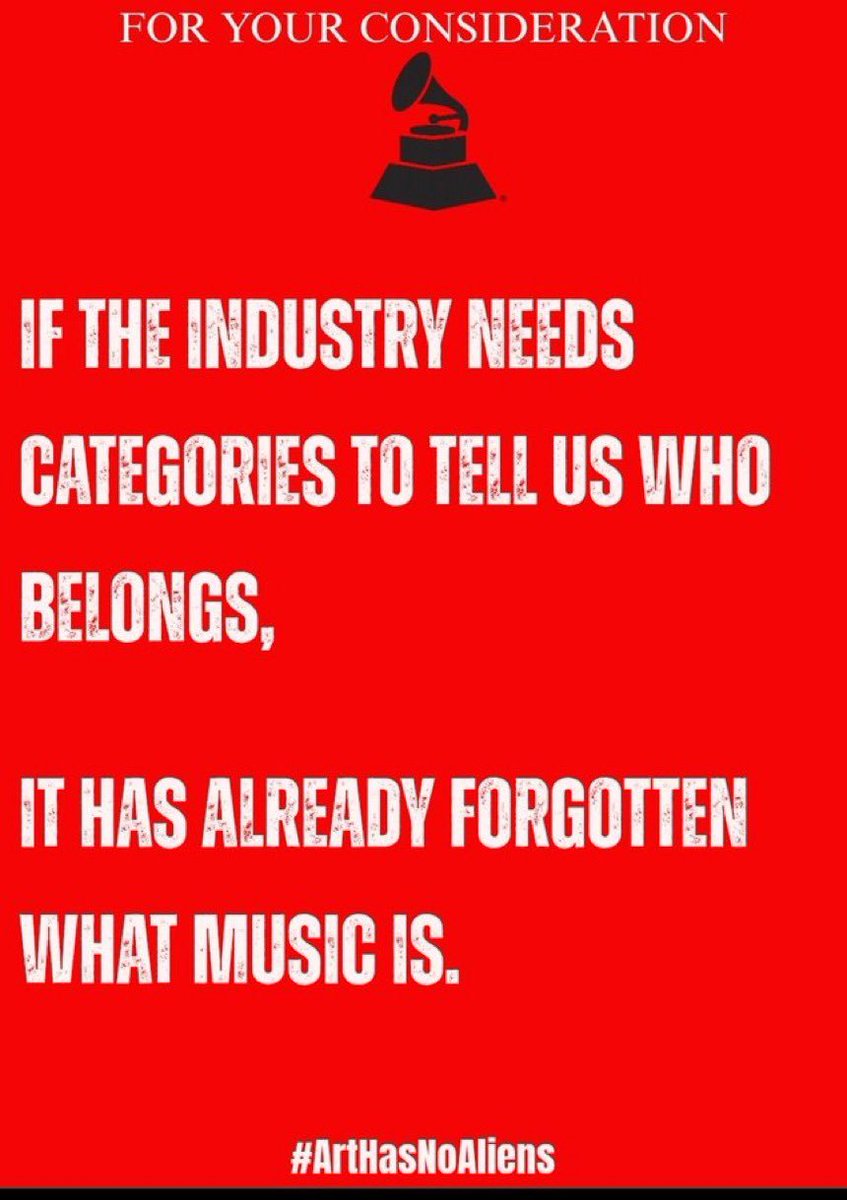 BornInGucci's tweet photo. For your consideration @RecordingAcad

#ArtHasNoAliens https://t.co/qqul0NEPfs