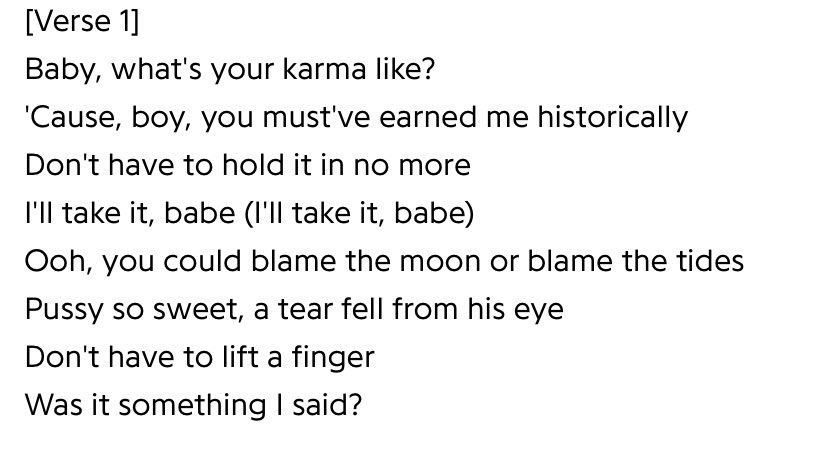 lvinghimwasred's tweet photo. not me thinking ‘big feelings’ was going to be this emotional sad song and this is the first verse 😭😭 https://t.co/whY2C8owU0