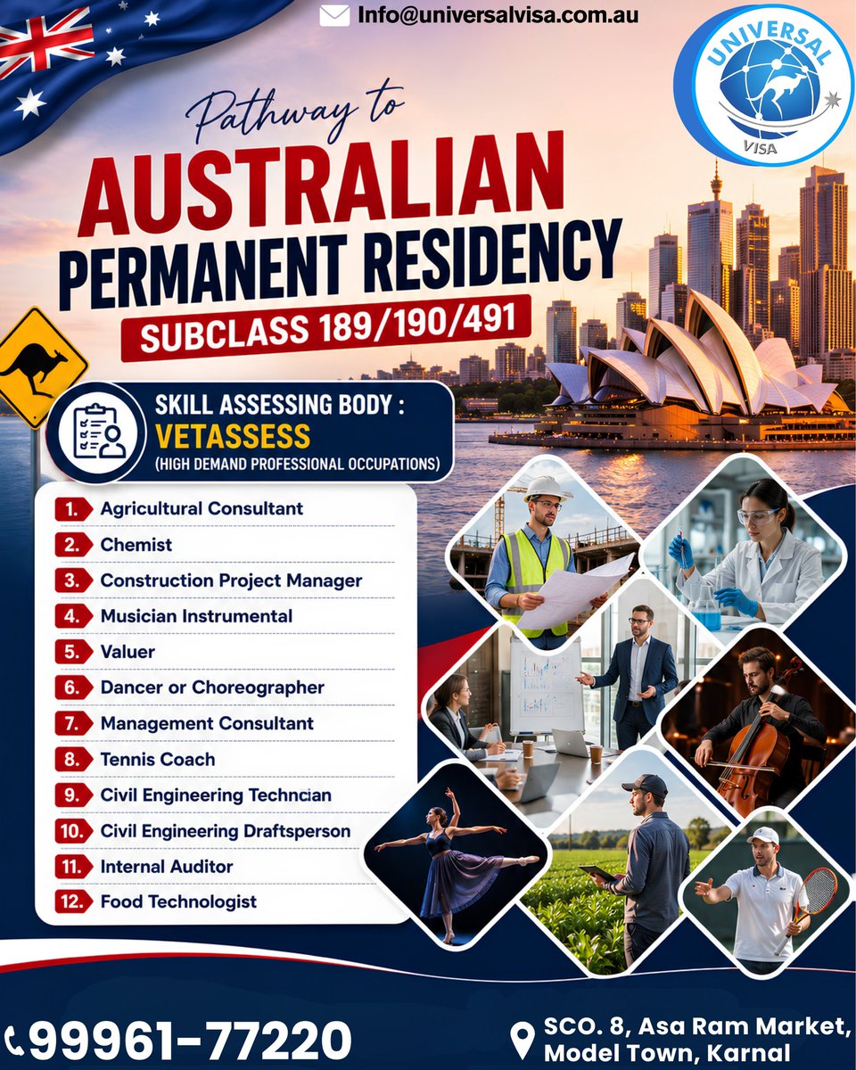 universalvisa11's tweet photo. 📢 AUSTRALIA MIGRATION UPDATE 🇦🇺

Source: https://t.co/FhvnSKdzpS

📌 Key Skilled Visa Allocations:
✅ Subclass 189 (Skilled Independent): 21,090
✅ Subclass 190: 35,500
✅ Subclass 491 (Skilled Work Regional): 14,110

📍 UNIVERSAL VISA CONSULTANT – KARNAL
📞 +91-99961-77220 https://t.co/TzZpt6JjdO