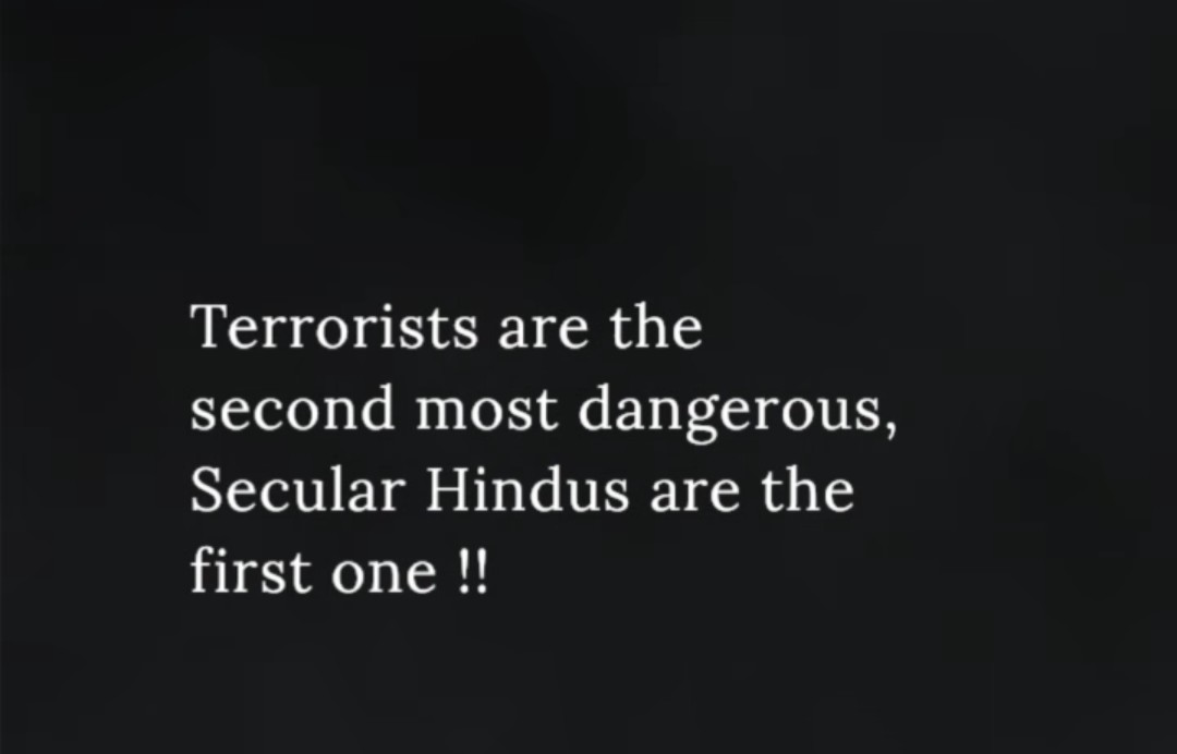 pratapsarkar17's tweet photo. Terrorist are the second most dangerous, secular Hindus are the first one !! https://t.co/Mo8bJCIyGT