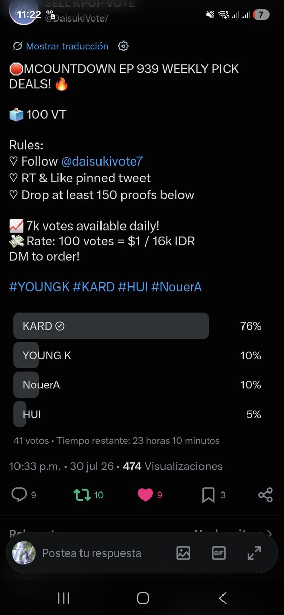 Darlisle's tweet photo. @DaisukiVote7 For #KARD https://t.co/PhWSSY4h7u
