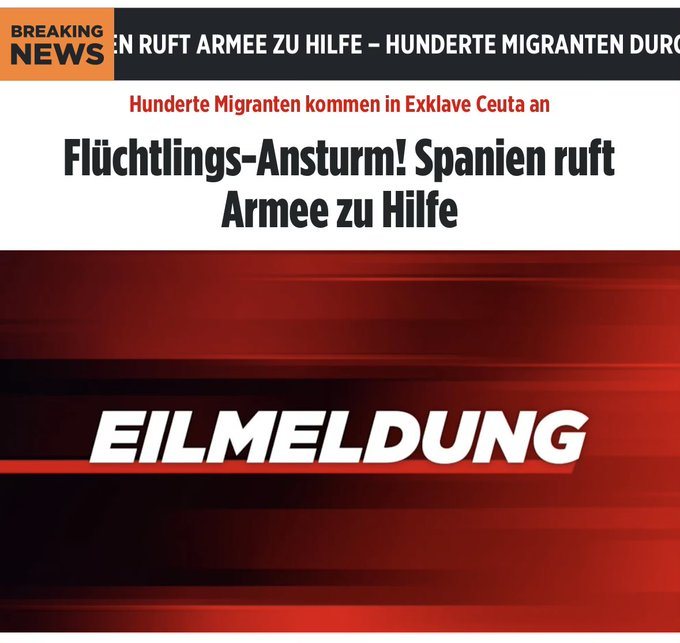LotteHellwig's tweet photo. Warum nimmt der Sozialist Pedro Sánchez jetzt die Armee zu Hilfe? Er hat sie doch nach Europa eingeladen. https://t.co/gcDWc85SmC
