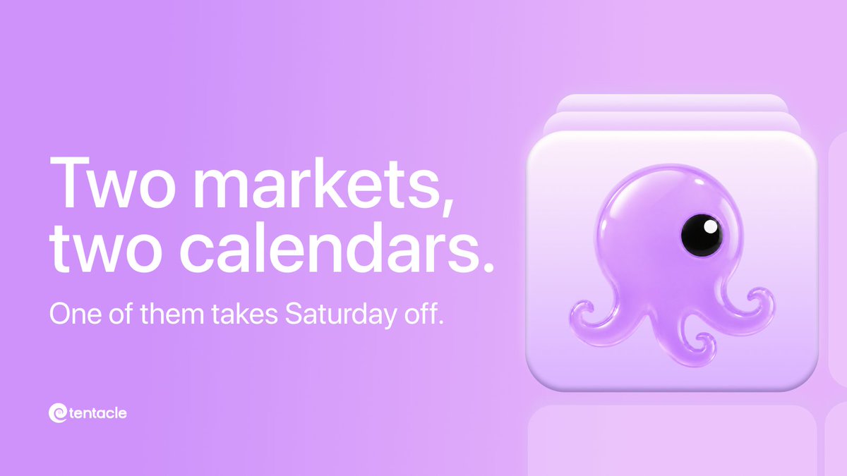 tentacle_sh's tweet photo. US stocks stop trading Friday afternoon.

Their tokens keep trading 24/7.

Tentacle tracks the position through the weekend. https://t.co/3JiKHvqmhB