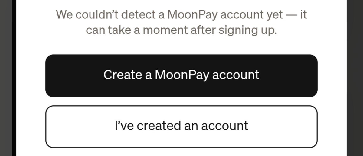 amnci_sol's tweet photo. @moonpay Created an account, but cant detect said account 😅 https://t.co/BAqntTJxuK