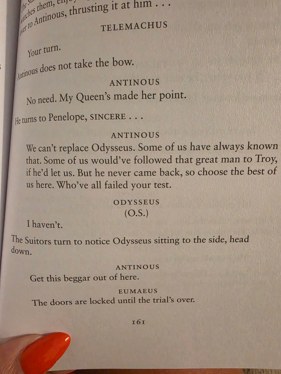 candykizzes24's tweet photo. Rob adlibbed the Beggers scene from The Odyssey. From the script book to scene. That's an actor! 🤌 https://t.co/qpPl94WNrO