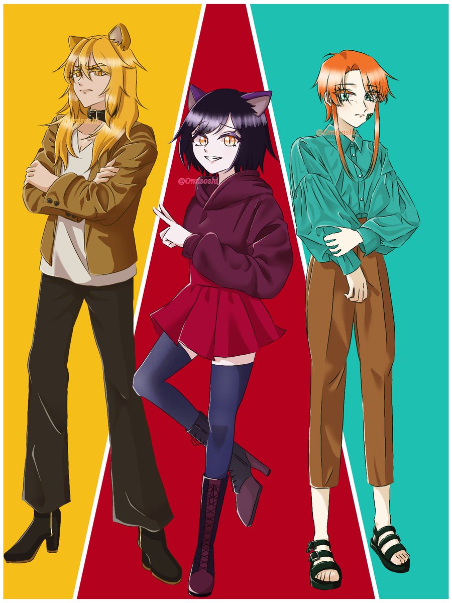 Omisoshi__'s tweet photo. 数年前に描いた一次創作の立ち絵 https://t.co/UiZ7jBi8bG