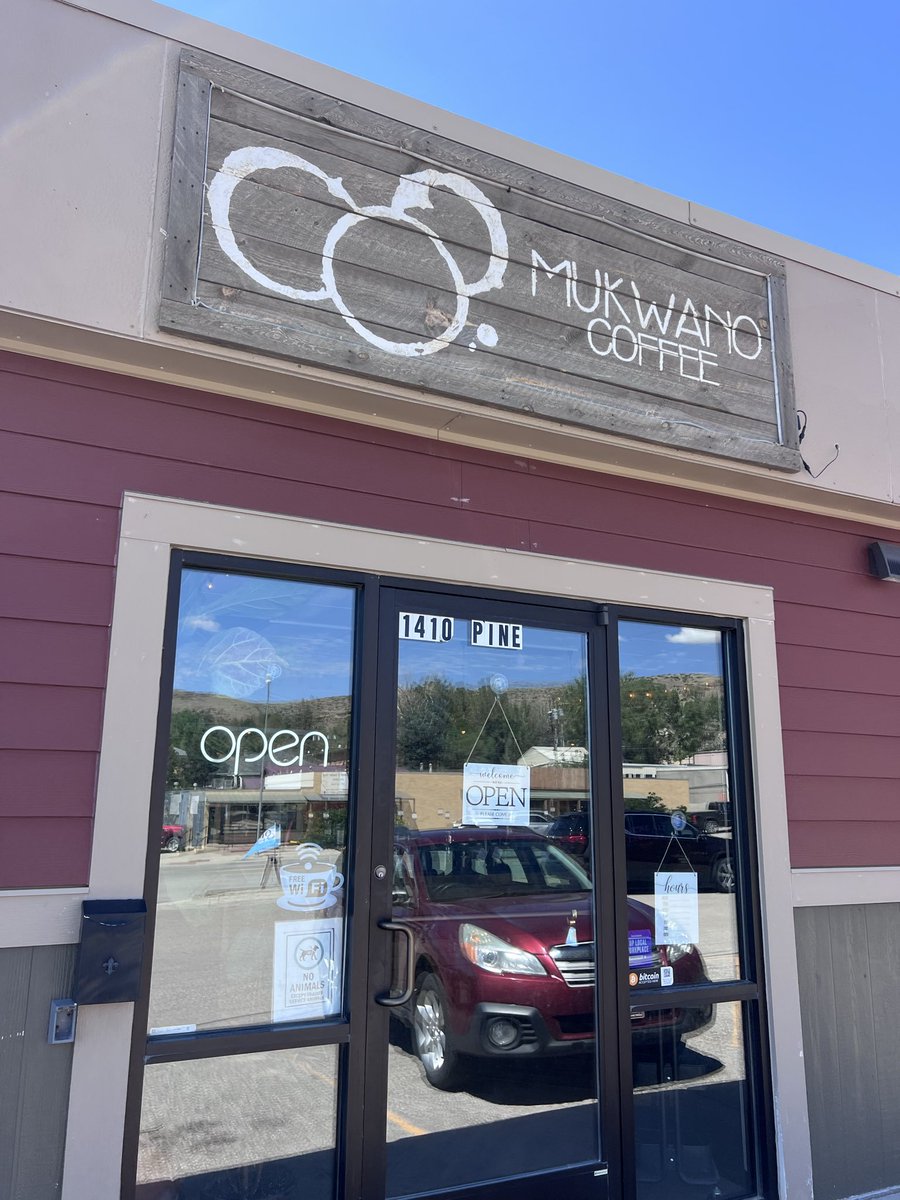BeckyRh2021's tweet photo. It was a must to stop. 🛑 

☕₿ Coffee tastes even better when you pay with Bitcoin! 

Have you tried @MukwanoCoffee yet? 🚗✨ https://t.co/vLarKnkYKa
