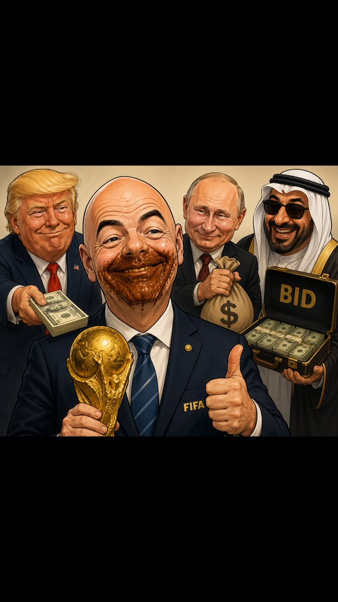 LinusOlssoncfc's tweet photo. @FIFAcom what is that brown thing around Infantinos mouth that smells like shit? #FIFA #infantino #sellout #ourgamenotfifas https://t.co/UWIGFEiifg