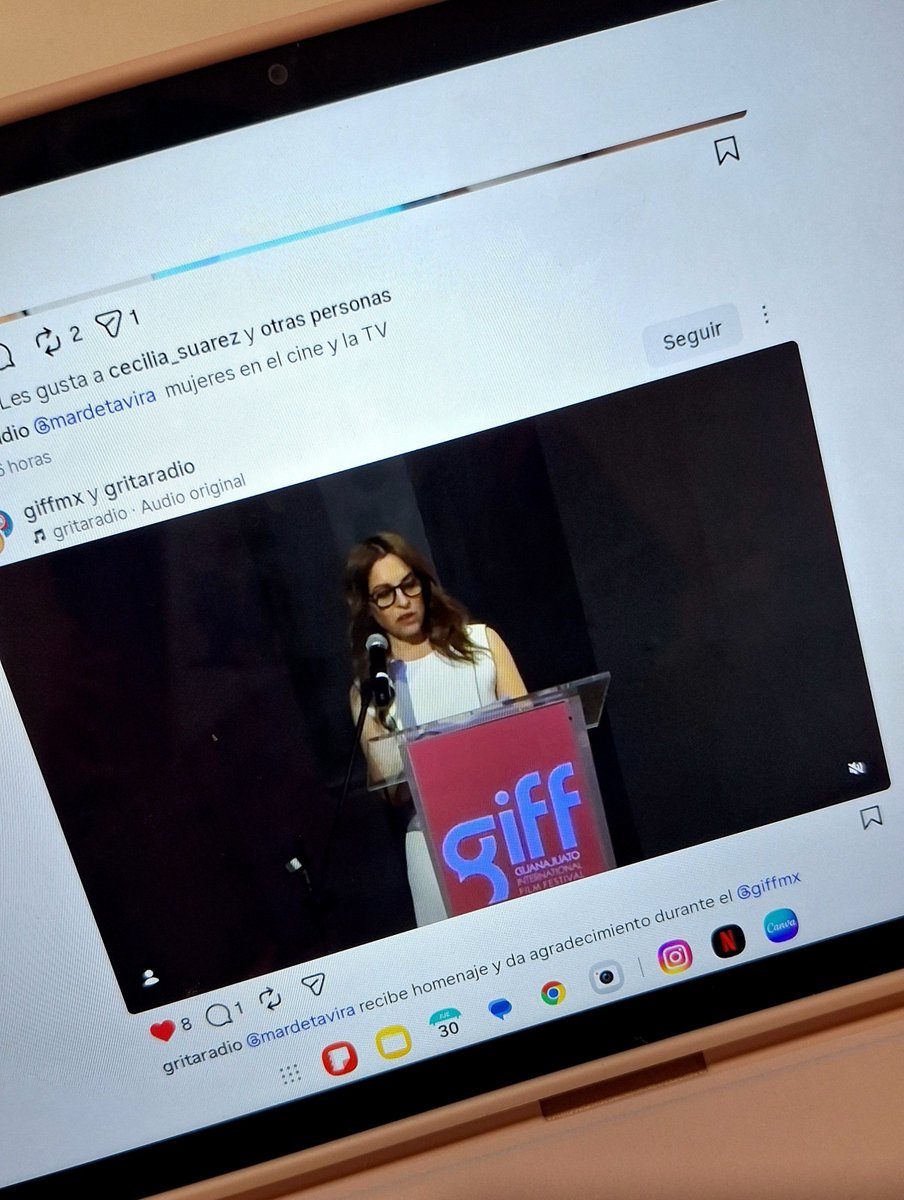 gemma_condoblem's tweet photo. Que lindo día acompañándote a la distancia en GIFF, @MarDeTavira 💛. 
Te quiero, te admiro y también te celebro ✨️ https://t.co/jcKSZoVRyR
