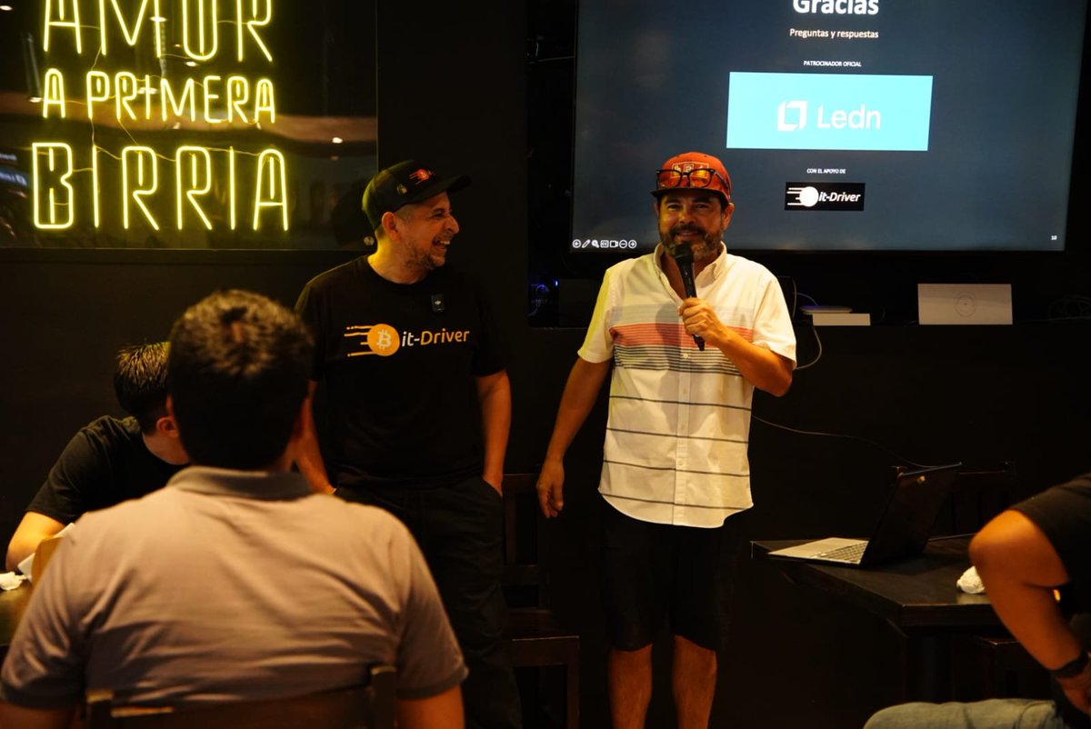 bitdriver_sv's tweet photo. Concluimos con un meetup, con la gente de @SatoshiEvents, hablamos de bitcoin, de préstamos respaldados, hicimos comunidad 

Gracias a nuestro sponsor @hodlwithLedn https://t.co/Hah0ICQ1e4