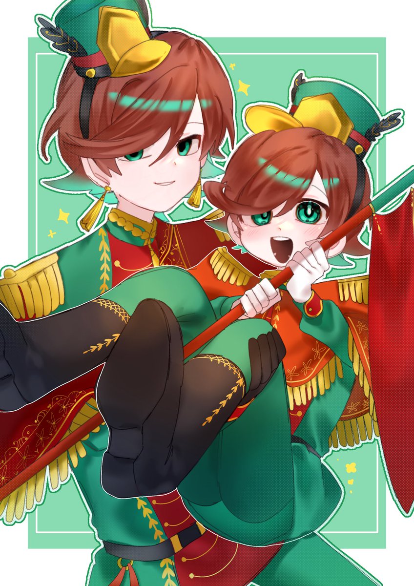 UNIVERS_118's tweet photo. 夏休み暇なので載せる✨過去絵だけどうちの銅ですわよ。右の方が現在の姿で左は過去です😌
 #元素擬人化 https://t.co/16YFFcqykU