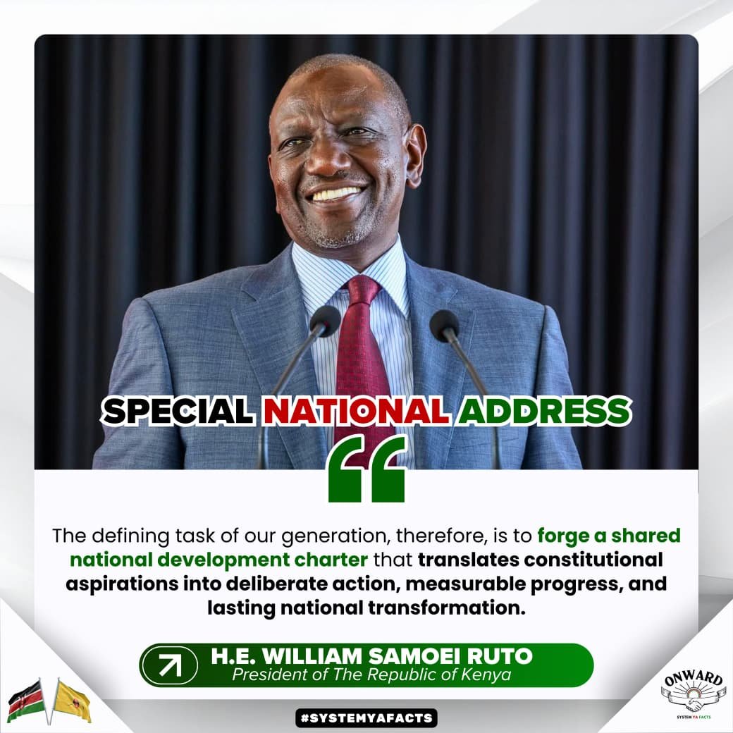 MtakatifuMike's tweet photo. Before dreaming bigger, Kenya restored economic stability.
Strong foundations make ambitious visions achievable.
#NewDevelopmentCharter | Beyond Vision 2030
Constitution State House Speech 2030 Waiguru https://t.co/j6yQiWJNc5