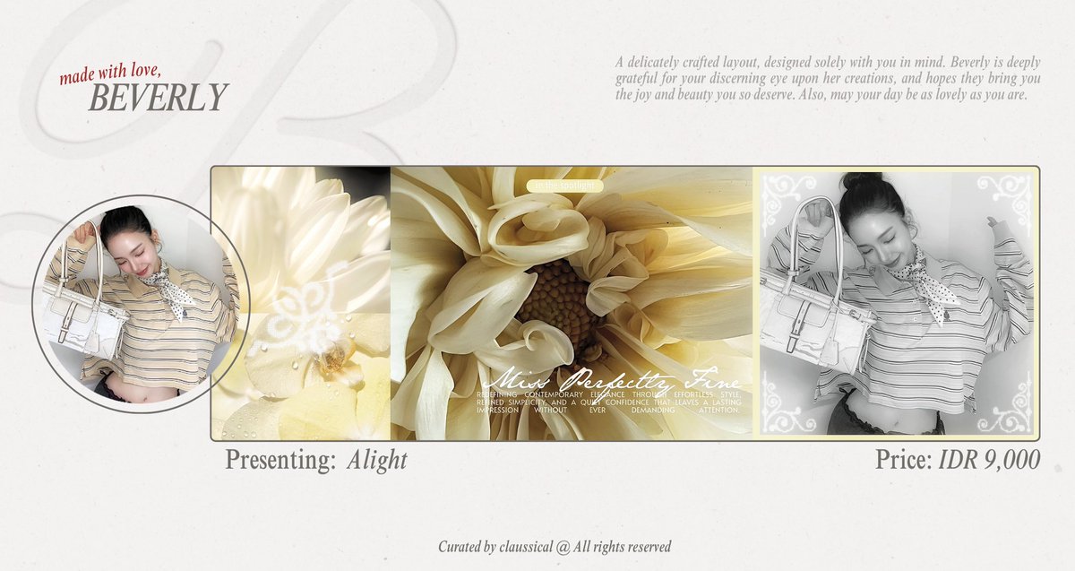 claussical's tweet photo. ★ #bealanja — please help me to repost? thank you so muchie! 

The spotlight is yours. ✦
A little collection of delicate Karina AESPA layout has arrived, dressed in warm ivory, buttercream, and quiet elegance. Come find the one that feels most like you. ♡ https://t.co/PlJCoHSMri