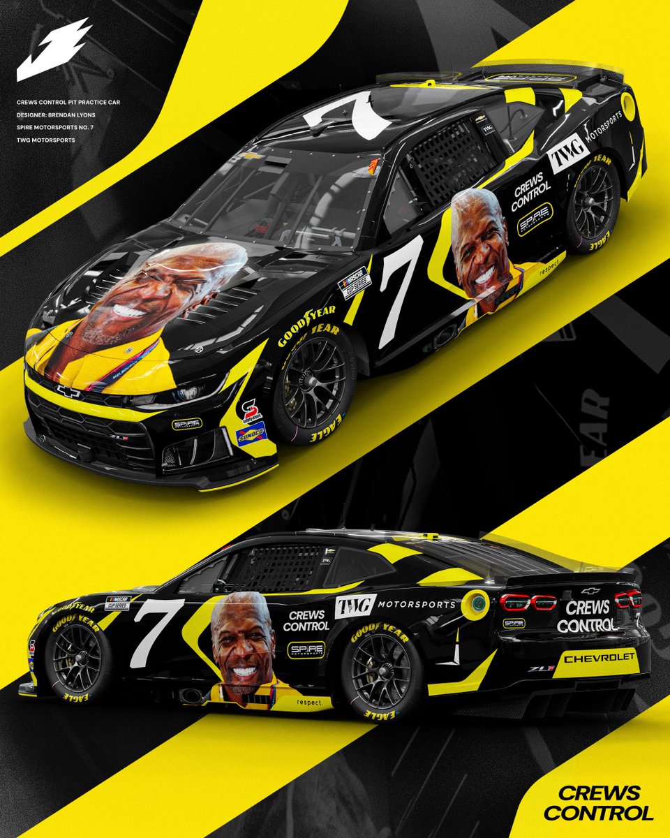 BLyonsDesign's tweet photo. Definitely one of the craziest projects in my portfolio 😆

Got to design a car with Terry Crews' face on it for the latest episode of @Cadillac_F1's Crews Control series. https://t.co/N2i7xm7xqS
