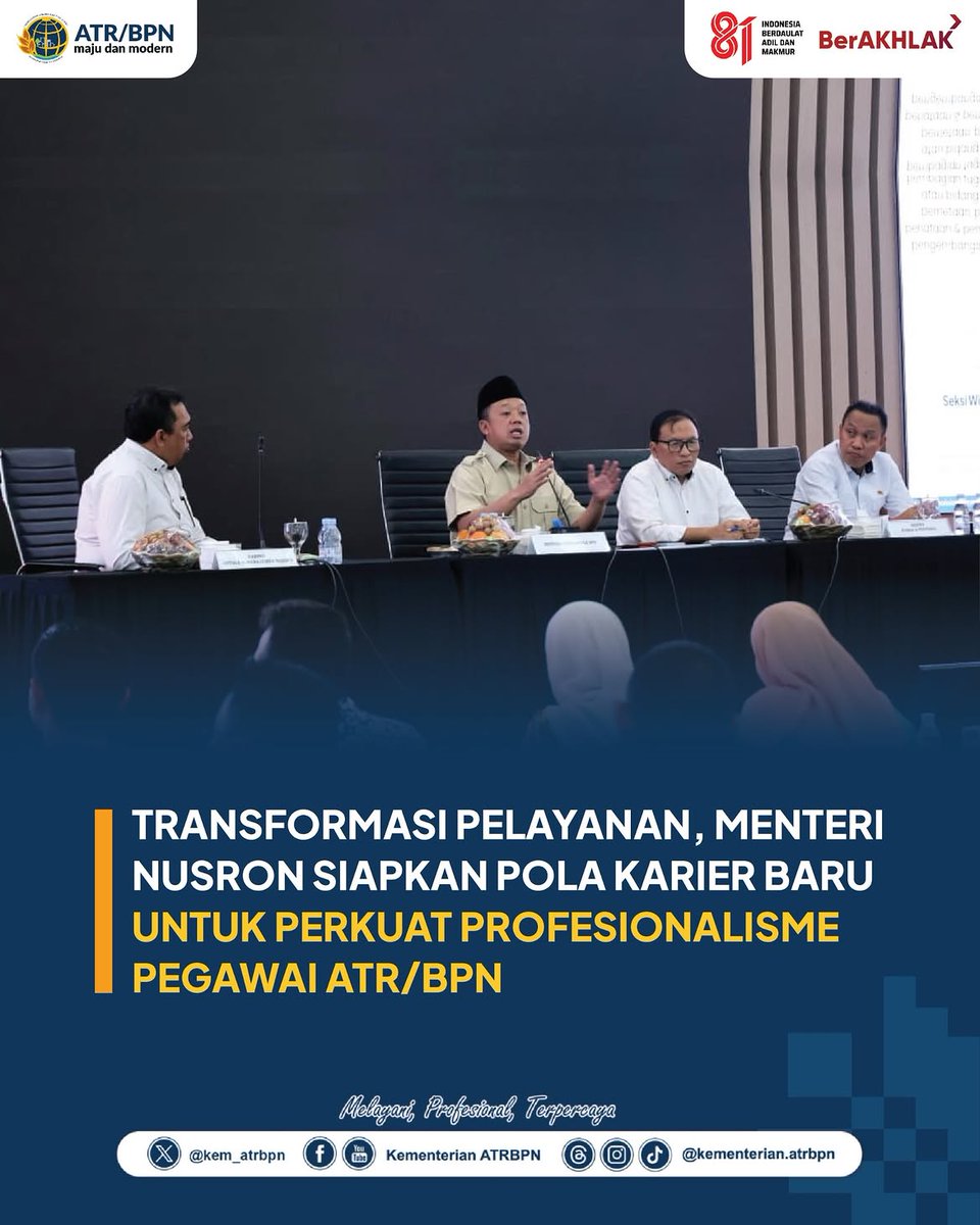 KantahBPP's tweet photo. Menteri Agraria dan Tata Ruang/Kepala Badan Pertanahan Nasional (ATR/BPN), Nusron Wahid tengah mengusung transformasi pelayanan di tubuh Kementerian ATR/BPN. 
Reposted from @kementerian.atrbpn https://t.co/kEFfq5EIJa