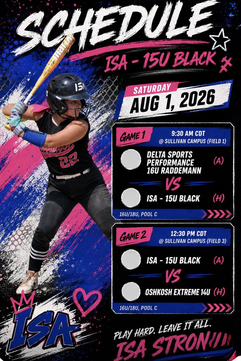 gj_softball22's tweet photo. Last tournament of the season in Waukesha!! Let’s give it our all guys! We got this!🥎
@ImpactSportsGB 
@ISA_Softball https://t.co/DaQ9ufmbs1