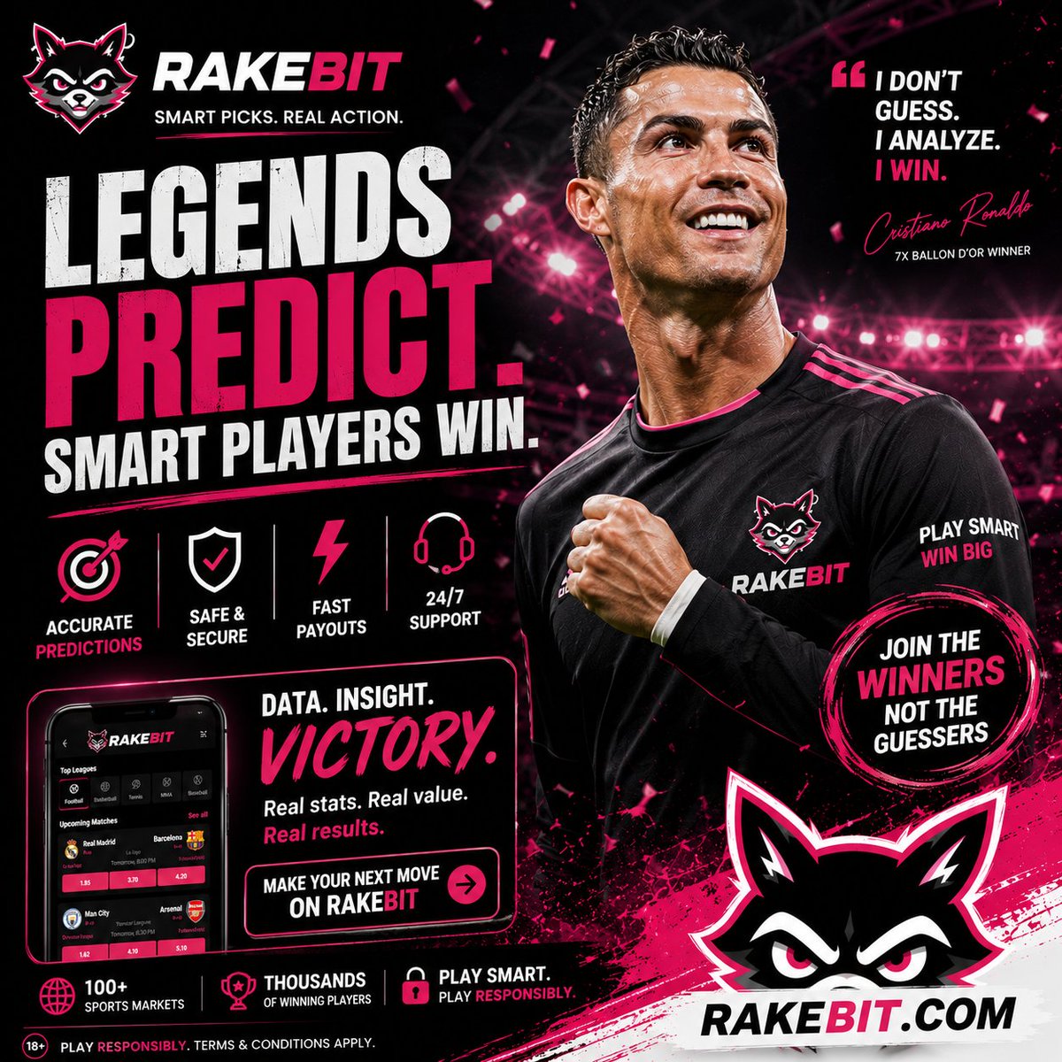 GabrielSte25437's tweet photo. Confidence is good. Preparation is better.
Do your research, make your pick, and enjoy the game with Rakebit.
@rakebitcom
#SportsBetting #GameOn
@SoccerScientis https://t.co/vOmV12eqKg