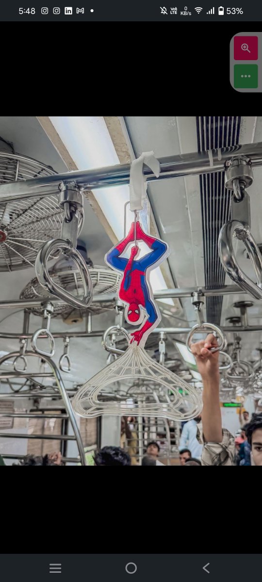 abhiie_abhi's tweet photo. Just a simple, contextual #placement where millions of #Mumbaikars spend hours every day. One hanging #SpiderMan on the #Localtrain handle instantly turns an ordinary #commute into a shareable moment.
The best #campaigns don't interrupt people's lives. They become a part of them. https://t.co/Vi6tvKadfc