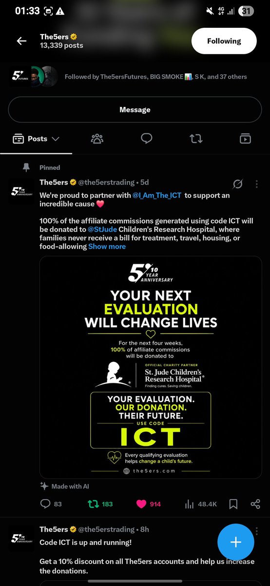 SenseiFX's tweet photo. @AyegboEmmanuel @the5erstrading @The5ersFutures All tasks done ✅
I hope to win 🤲
@Omar_Fx01 
@ayomide031996 
@CeeChart_Trades 
@EbukaTrader 
@AEROCHI1 https://t.co/iPLSGreHaJ