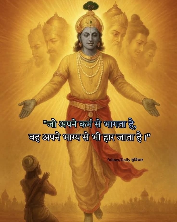 Hindu_Ram_Ram_'s tweet photo. कर्म ही असली पूजा है, बाकी सब मोह-माया है। 🙏✨ https://t.co/2rR8CeIYWe
