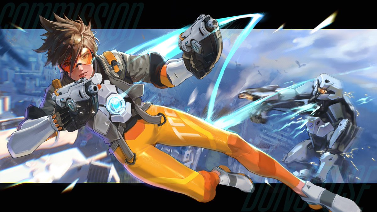 BasStrawberry1's tweet photo. Tracer commission
#Overwatch #Tracer https://t.co/JcUcEXveo2