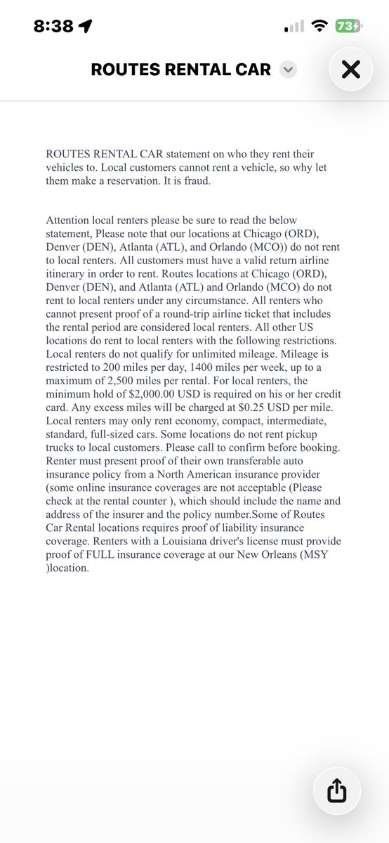 Riccboss24's tweet photo. @Expedia Do not use EXPEDIA OR ROUTES RENTAL CAR https://t.co/VmpPEb7sgI