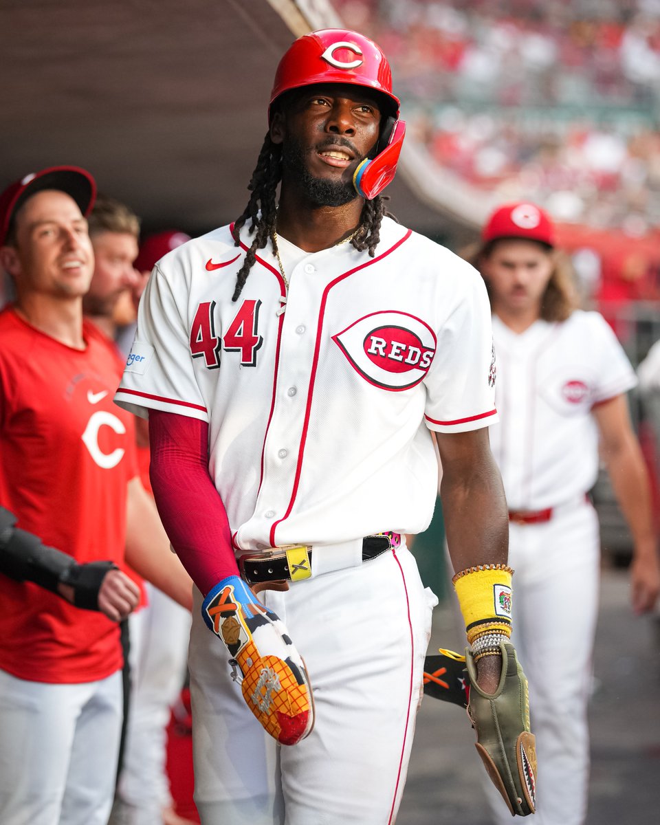 Reds's tweet photo. Elly De La Cruz becomes the first Red in franchise history with 20+ stolen bases in each of his first 4 career seasons ⚡️ https://t.co/Dg0jowGpW7